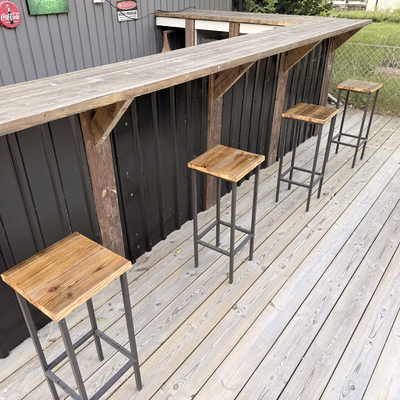 Refrigerator and bar stools